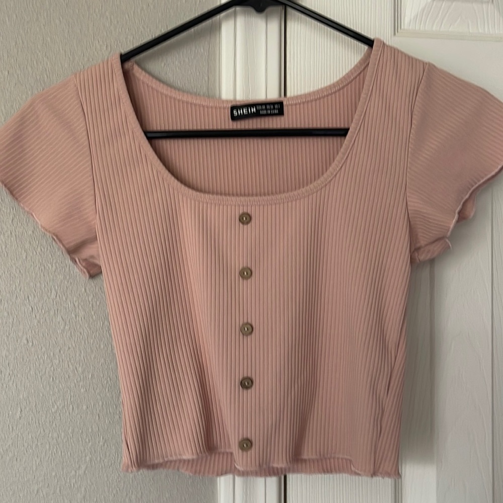 SHEIN crop top size xs blush pink